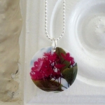 Pink flower necklace $15 USD