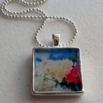 Tropical flowers necklace $30 USD