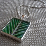 Tropical leaf necklace $30 USD