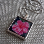 Pink flower necklace $30 USD
