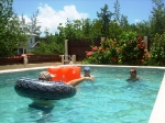 Sunday breakfast pool party