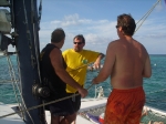 Heading to Hol Chan on the Seaduced Catamaran