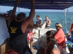 Heading to Hol Chan on the Seaduced Catamaran