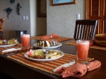 Breakfast served to our room