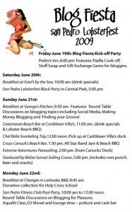 Blog Fiesta Official Schedule