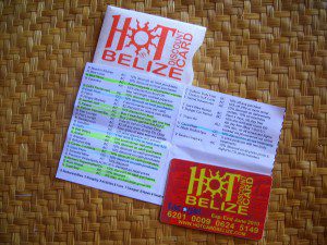 Hot Belize discount card Hot Belize discount card