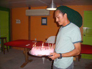 Walter with the cake Walter with the cake