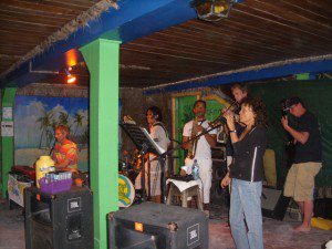 Thomas from Amsterdam on Horn Gary on keyboards - both staying at Chez Caribe