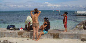 Hanging out at the split on Caye Caulker