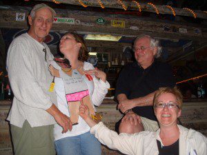 Having fun at BC's Beach Bar