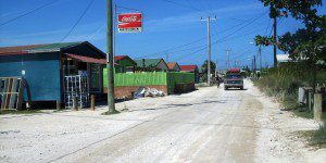 Looking north west San Pedro Belize