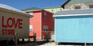 Colorful buildings San Pedro Belize