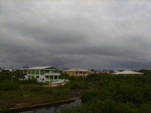 5 minutes later no more mountains Ambergris Caye Belize