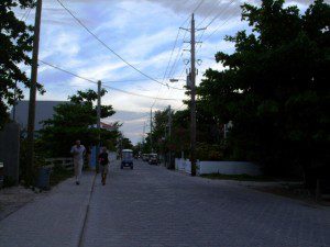 Running to catch a ride San Pedro Belize