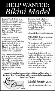Lemon Crush Belize Bikini Model Search