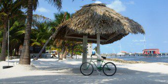 Bicycle on the beach San Pedro Belize