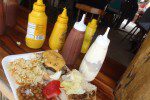 28 Steve's bbq hamburger plate Caribbean Villas Resort Ambergris Caye Belize