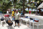 29 Steve doing bbq Caribbean Villas Resort Ambergris Caye Belize