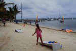 34 tossing beanbags Caribbean Villas beach Resort Ambergris Caye Belize
