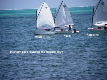In a tight pack San Pedro Sailing Club