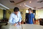Bob Bounahra and Paul ouside the poker room Belize Poker