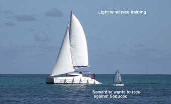 Sam racing Seduced Catamaran