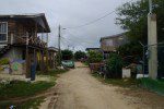 P4082470.jpg Blue boat in front yard belize boat