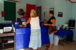 Maureen and PIna checking in at San Pedro Water Jets transportation in belize