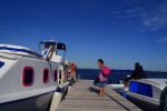 Anna came to say good bye to Maureen boat in belize picture