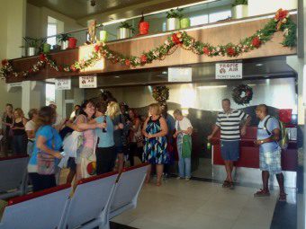 Belize airport flash mob
