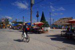 Blogging and people watching in the park christmas in san pedro belize image