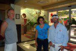 Zac, Dianne and Tracy - airport goodbyes tropic air belize