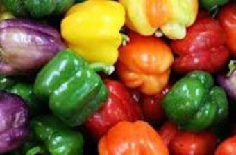 Brightly colored bell peppers
