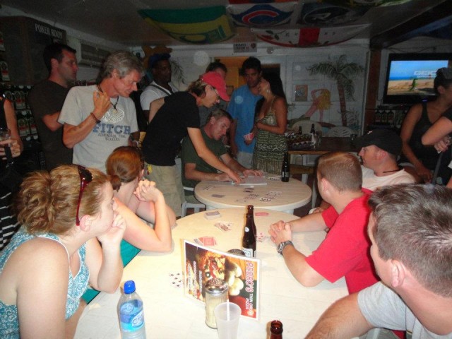 Last stop and finding out who wins the pot - picture by Jo King omaha poker runs