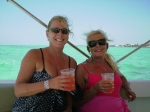 Michelle and Maureen enjoying rum punch