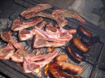Rounf 2 lamb chops and saussages